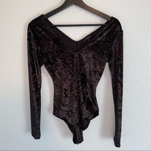 La heart black bodysuit